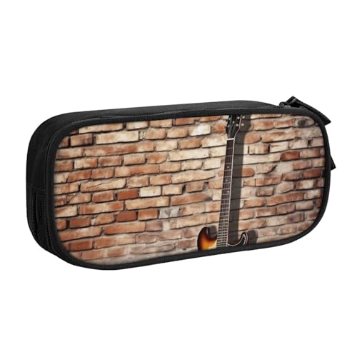 AMREWQYL Federmäppchen mit Aufdruck "Old Brick Wall Background", Bleistifttasche, Schreibwaren-Aufbewahrungsbox von AMREWQYL
