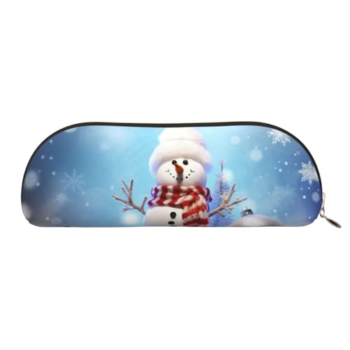 AMREWQYL Federmäppchen mit Aufschrift "Merry Christmas" aus Leder, mit Aufdruck "Merry Christmas", tragbare Schreibwaren-Tasche von AMREWQYL