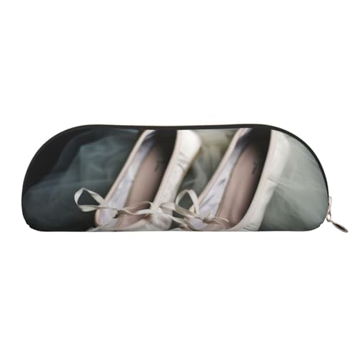 AMREWQYL Federmäppchen mit Ballettschuh-Motiv, Leder, tragbar, Schreibwaren-Tasche von AMREWQYL