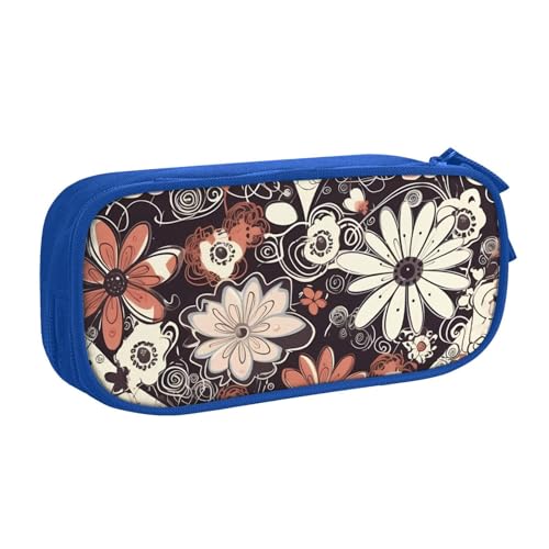 AMREWQYL Federmäppchen mit Blumenmotiv, bedruckt, Stifteetui, Schreibwaren-Aufbewahrungsbox von AMREWQYL