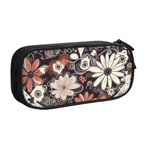 AMREWQYL Federmäppchen mit Blumenmotiv, bedruckt, Stifteetui, Schreibwaren-Aufbewahrungsbox von AMREWQYL