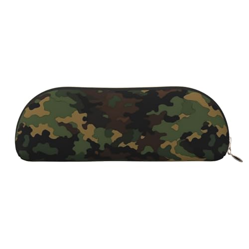 AMREWQYL Federmäppchen mit Camouflage-Muster, aus Leder, tragbares Schreibwarenetui von AMREWQYL