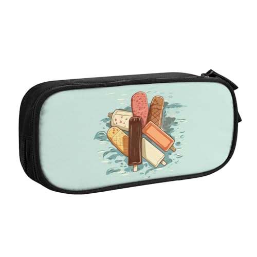 AMREWQYL Federmäppchen mit Eiscreme-Bar-Aufdruck, Federmäppchen, Schreibwaren-Aufbewahrungsbox von AMREWQYL