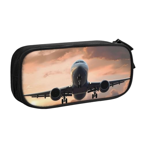 AMREWQYL Federmäppchen mit Flugzeug-Kunstdruck, Federmäppchen, Schreibwaren-Aufbewahrungsbox AMREWQYL Federmäppchen mit Flugzeug-Kunstdruck, Federmäppchen, Schreibwaren-Aufbewahrungsbox von AMREWQYL