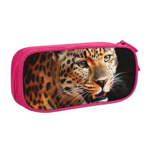 AMREWQYL Federmäppchen mit Leopardenmalerei, Federmäppchen, Schreibwaren-Aufbewahrungsbox von AMREWQYL