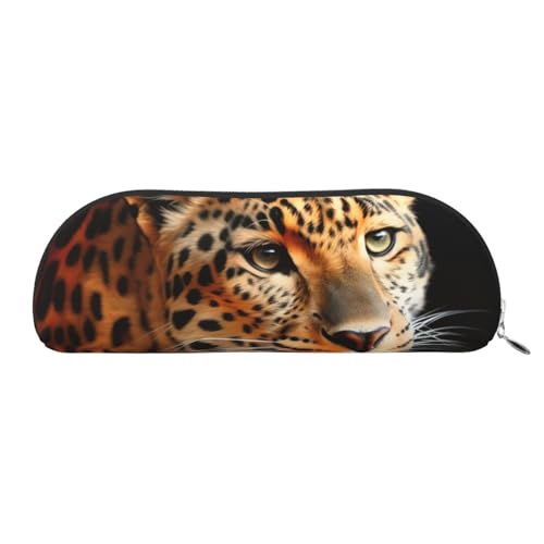 AMREWQYL Federmäppchen mit Leopardenmuster, aus Leder, tragbar, Schreibwarenetui von AMREWQYL