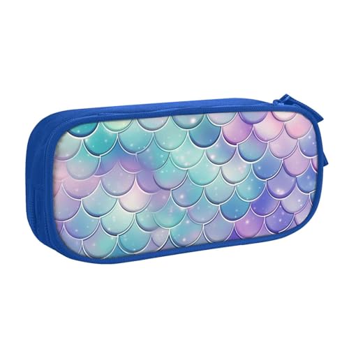 AMREWQYL Federmäppchen mit Meerjungfrauen-Schuppen, bedruckt, Federmäppchen, Schreibwaren-Aufbewahrungsbox von AMREWQYL