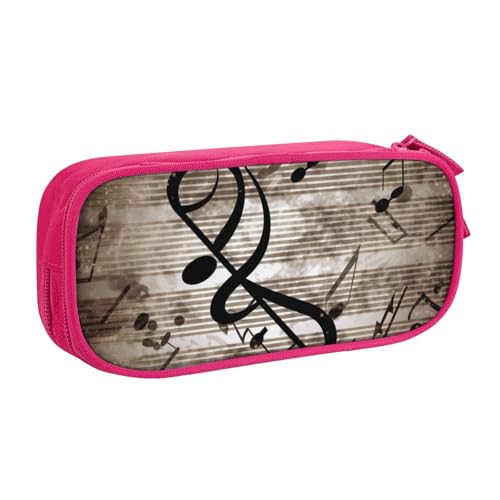 AMREWQYL Federmäppchen mit Musiknoten-Aufdruck, Federmäppchen, Schreibwaren-Aufbewahrungsbox von AMREWQYL