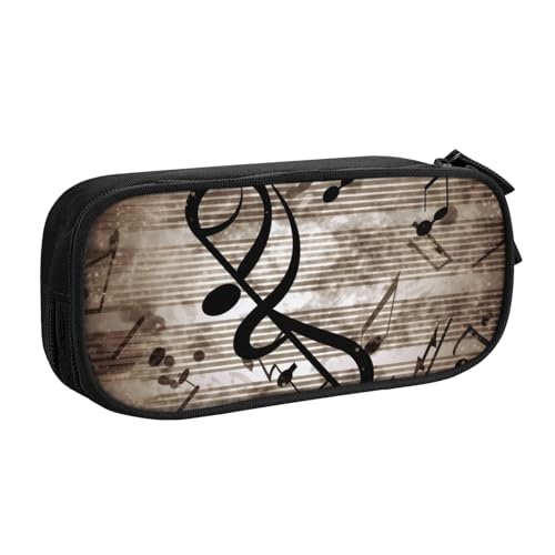 AMREWQYL Federmäppchen mit Musiknoten-Aufdruck, Federmäppchen, Schreibwaren-Aufbewahrungsbox von AMREWQYL