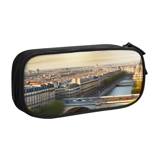 AMREWQYL Federmäppchen mit Paris-Motiv, bedrucktes Federmäppchen, Schreibwaren-Aufbewahrungsbox von AMREWQYL