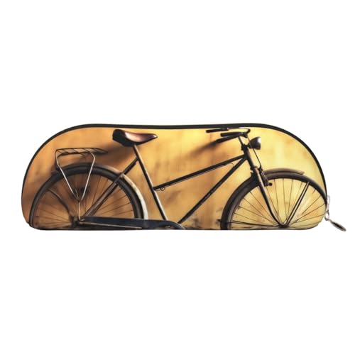 AMREWQYL Federmäppchen mit altem Fahrrad, aus Leder, tragbares Schreibwarenetui von AMREWQYL