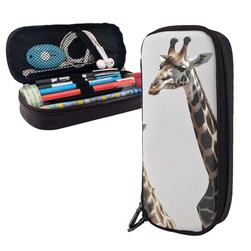 AMREWQYL Griaffe Federmäppchen aus bedrucktem Leder von AMREWQYL