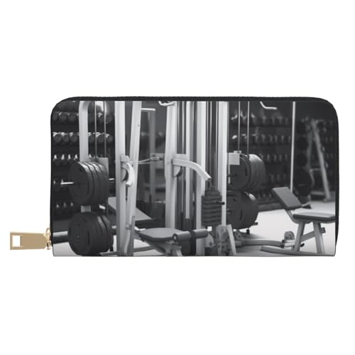 AMREWQYL Gym Equipment Printed Leather Wallet Women Travel Wallet Credit Card Wallet, Weiss/opulenter Garten, Einheitsgröße von AMREWQYL