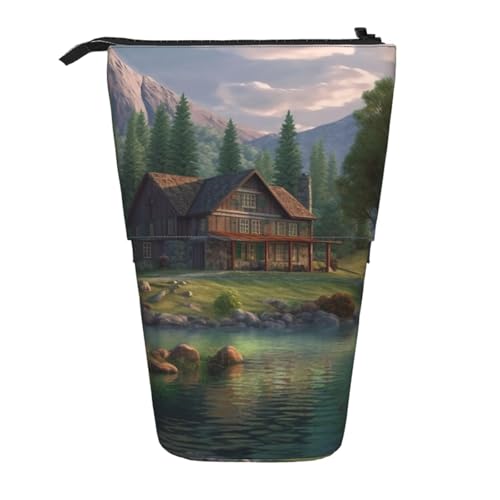 AMREWQYL House by The Lake bedruckte Teleskop-Aufbewahrungstasche für Bleistifte von AMREWQYL