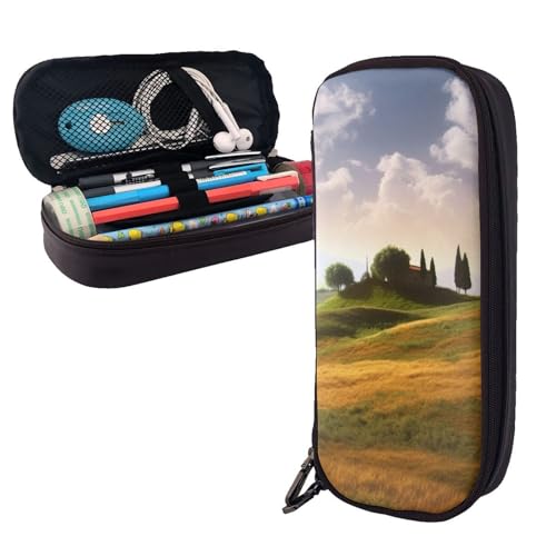 AMREWQYL Landscape2 Federmäppchen aus bedrucktem Leder von AMREWQYL