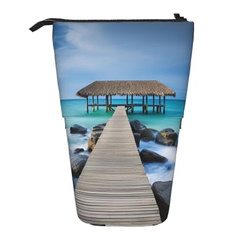 AMREWQYL Moderne Teleskop-Aufbewahrungstasche mit Meereslandschaft von AMREWQYL
