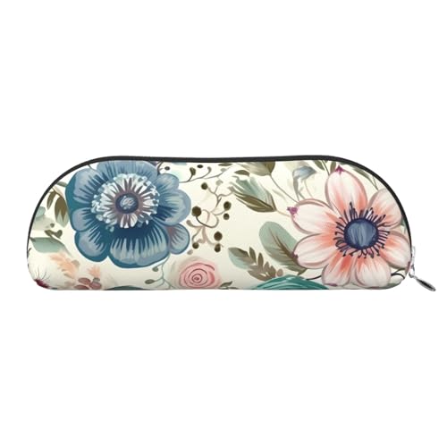 AMREWQYL Modernes Federmäppchen mit Bohemia-Blumendruck, Leder, Stifteetui, tragbare Schreibwaren-Tasche von AMREWQYL