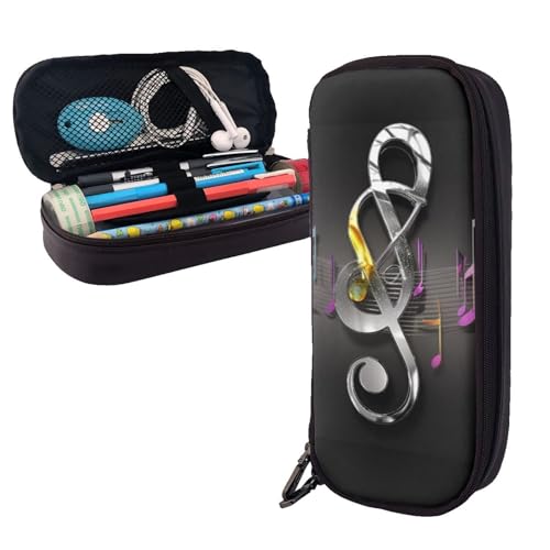 AMREWQYL Music Note2 Federmäppchen aus bedrucktem Leder von AMREWQYL