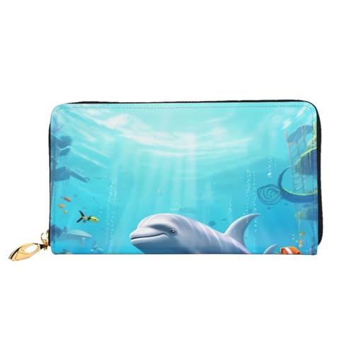 AMREWQYL Ocean Animals Printed Leather Long Clutch Wallet Women Travel Wallet Credit Card Wallet, Schwarz, Einheitsgröße AMREWQYL Ocean Animals Printed Leather Long Clutch Wallet Women Travel Wallet Credit Card Wallet, Schwarz, Einheitsgröße von AMREWQYL