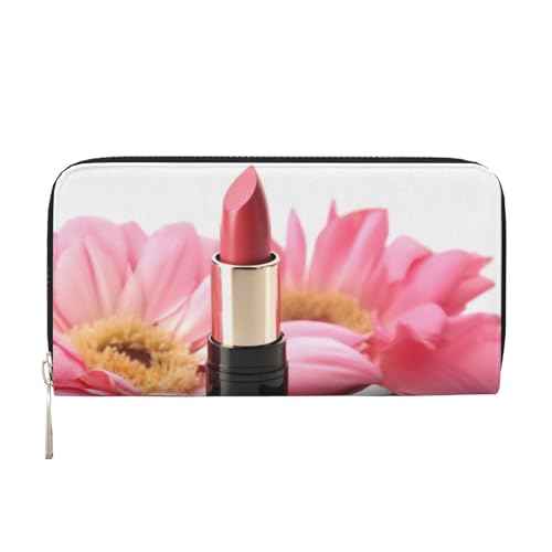 AMREWQYL Petal Cosmetic Printed Leather Hand Wallet Women Travel Wallet Credit Card Wallet, Schwarz, Einheitsgröße von AMREWQYL