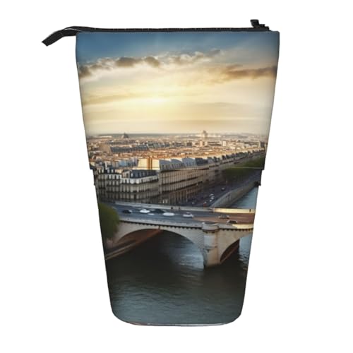 AMREWQYL Teleskop-Aufbewahrungstasche für Bleistifte, Landschafts-Paris von AMREWQYL