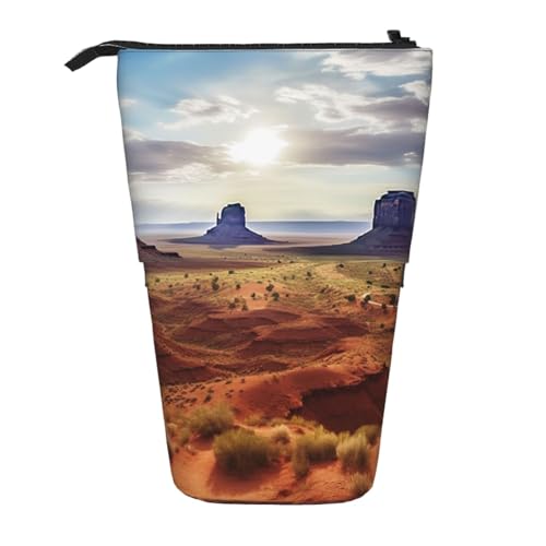 AMREWQYL Teleskop-Aufbewahrungstasche für Bleistifte, Motiv: Landscape of Monument Valley von AMREWQYL