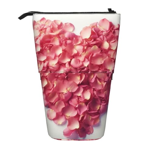AMREWQYL Teleskop-Aufbewahrungstasche in Herzform mit Blumenblättern von AMREWQYL