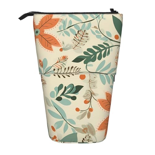 AMREWQYL Teleskop-Aufbewahrungstasche mit Blättern und Blumen von AMREWQYL
