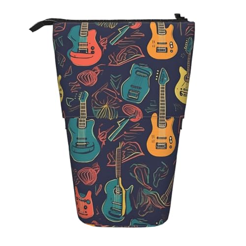 AMREWQYL Teleskop-Aufbewahrungstasche mit Gitarren-Motiv von AMREWQYL