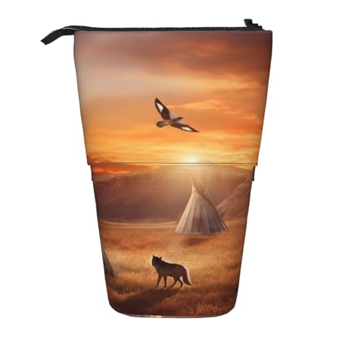 AMREWQYL Teleskop-Aufbewahrungstasche mit Indianerstämmen von AMREWQYL