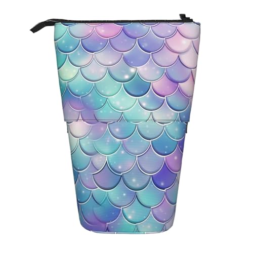 AMREWQYL Teleskop-Aufbewahrungstasche mit Meerjungfrauenschuppen-Motiv von AMREWQYL