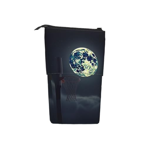 AMREWQYL Teleskop-Aufbewahrungstasche mit Mond- und Basketball-Motiv von AMREWQYL