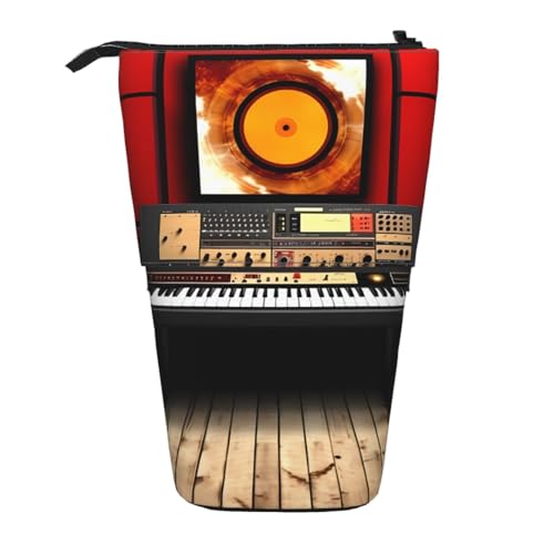 AMREWQYL Teleskop-Aufbewahrungstasche mit Musikstudio-Druck von AMREWQYL