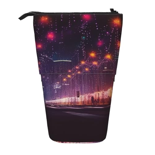 AMREWQYL Teleskop-Aufbewahrungstasche mit Neujahrslichtern von AMREWQYL