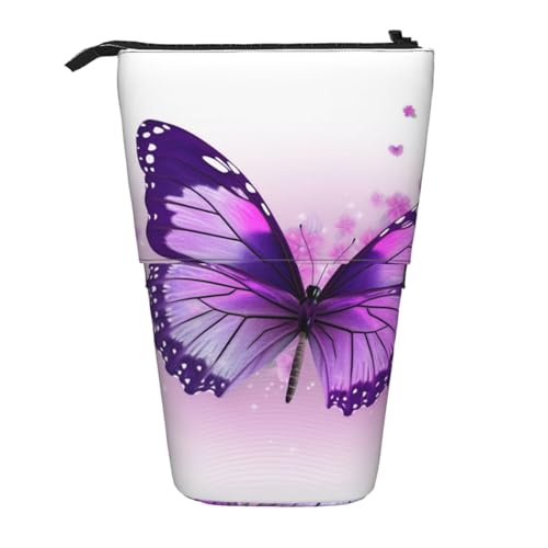 AMREWQYL Teleskop-Aufbewahrungstasche mit Schmetterlingsmotiv, Violett von AMREWQYL