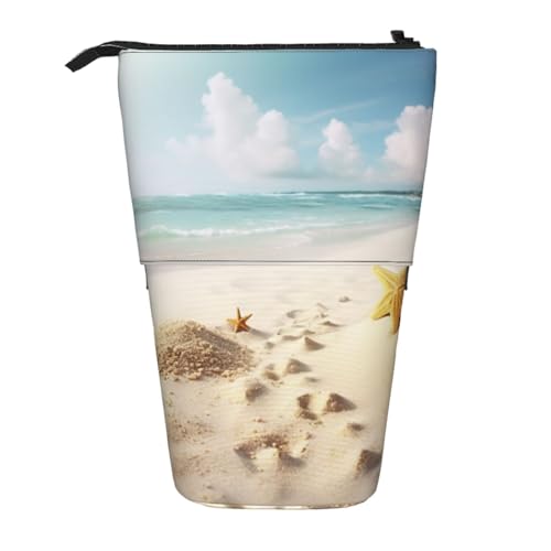 AMREWQYL Teleskop-Aufbewahrungstasche mit Strandmotiv von AMREWQYL