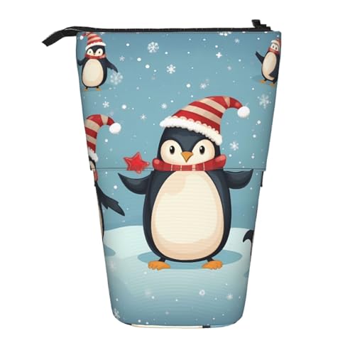 AMREWQYL Teleskop-Aufbewahrungstasche mit Weihnachts-Pinguin-Motiv von AMREWQYL
