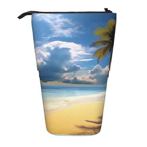 AMREWQYL Teleskop-Aufbewahrungstasche mit Wolken und Palmen und Stränden von AMREWQYL
