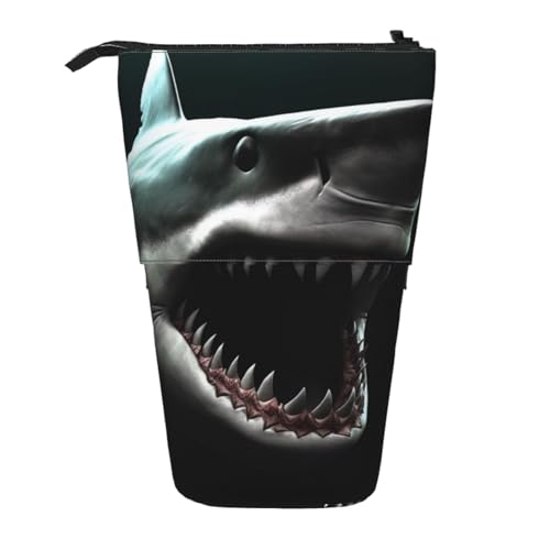 AMREWQYL Teleskop-Aufbewahrungstasche mit schwarzem Haifischkopf von AMREWQYL