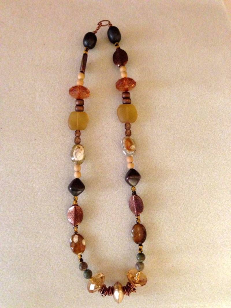 Kupfer Akzentuiert Halskette von AMRossJewelry