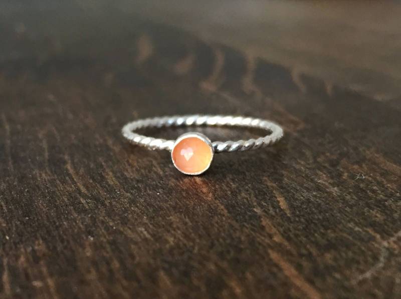 Mondstein Silber Ring-Größe 6 von AMSJewels