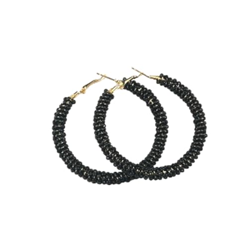 AMSLSIU 1 Paar Boho Perlenohrringe Vintage Stil Runde Glas Mehrfarbige Ohrtropfen Ohr Mode Accessoire Valentinstag, Schwarz/6CM AMSLSIU 1 Paar Boho Perlenohrringe Vintage Stil Runde Glas Mehrfarbige Ohrtropfen Ohr Mode Accessoire Valentinstag, Schwarz/6CM von AMSLSIU
