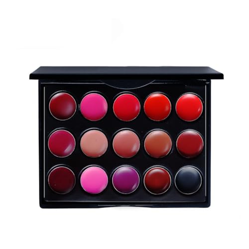 AMSLSIU 15 Farben Matt Lippenstift Palette Wasserdichter Lipgloss Langlebiger Lippenstift Vom Mann getragene Make up Frauen Mädchen Kosmetik von AMSLSIU