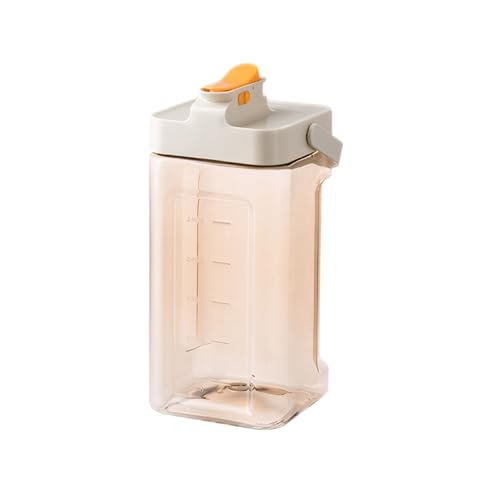 AMSLSIU DIY Kaltwasserflasche für Kühlschrank Topf mit Wasserhahn ABS Kühlschrank Topf Getränketopf mit Wasserhahn Getränkespender, Warmweiß von AMSLSIU
