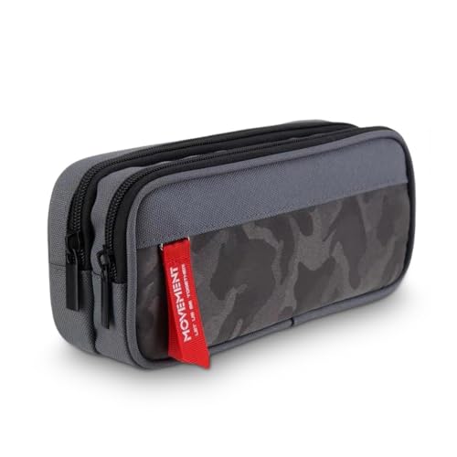 AMSLSIU Federmäppchen wasserdichte Bleistifte mit großer Kapazität Pencilbox Pen Pouch Supplies Bags Portable Presents for Lineal Calculator, grau von AMSLSIU