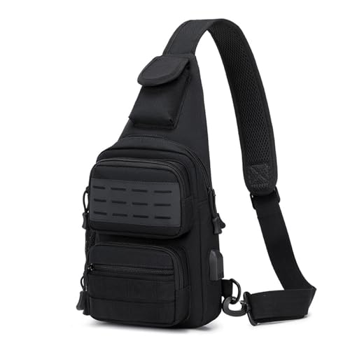 AMSLSIU Große Kapazität Handtasche Multi Storage Oxford Stoff ABS Sport Umhängetasche Sport Umhängetasche Messenger Bag Handtasche, Schwarz von AMSLSIU