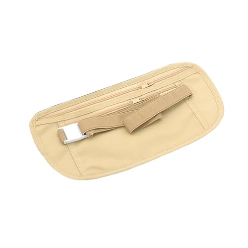 AMSLSIU Hüfttasche Halter Container Sicherheit Brieftasche Aufbewahrungsbeutel Einfarbig Handy Geld Gürteltasche für Frauen Männer von AMSLSIU