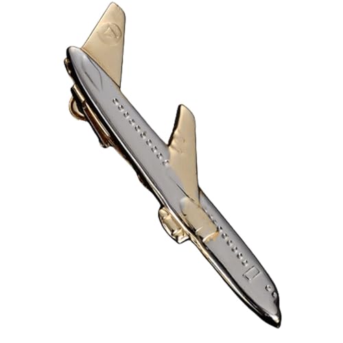 AMSLSIU Praktische Krawattenklammer in Flugzeugform | Gift Choice Kupfer Krawattenklammer in Flugzeugform. Krawattenklammer in Flugzeugform von AMSLSIU