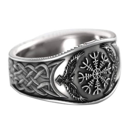 AMSLSIU Ring Graffiti Mythologie Wikinger Mode Retro Fingerringe Polieren Robuste Legierung Kleine Schmuck Männer Erwachsene Festival, 8 Größe AMSLSIU Ring Graffiti Mythologie Wikinger Mode Retro Fingerringe Polieren Robuste Legierung Kleine Schmuck Männer Erwachsene Festival, 8 Größe von AMSLSIU