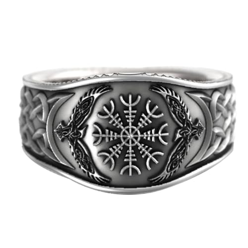 AMSLSIU Ring Graffiti Mythologie Wikinger Mode Retro Fingerringe Polieren Robuste Legierung Kleine Schmuck Männer Erwachsene Festival, 9 Größe AMSLSIU Ring Graffiti Mythologie Wikinger Mode Retro Fingerringe Polieren Robuste Legierung Kleine Schmuck Männer Erwachsene Festival, 9 Größe von AMSLSIU